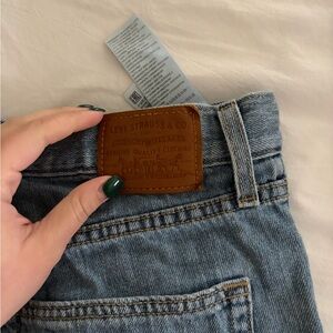 Levi's Premium High Loose in Blue Jean shorts